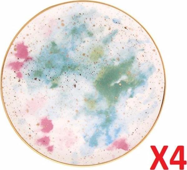 Porland Cosmos Desen Düz Tabak 17cm 4'lü 04alm006683 - Image 1