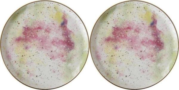 Porland Cosmos Desen Düz Tabak 20cm 2'li 04alm003394 - Image 1