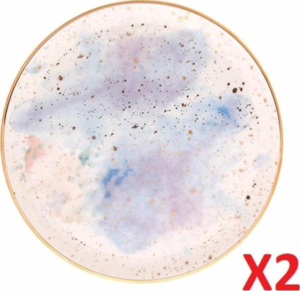Porland Cosmos Desen Düz Tabak 24cm 2'li 04alm006667 - Image 1