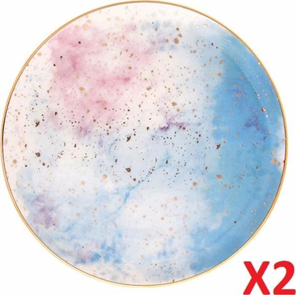 Porland Cosmos Desen Düz Tabak 24cm 2'li 04alm006669 - Image 1