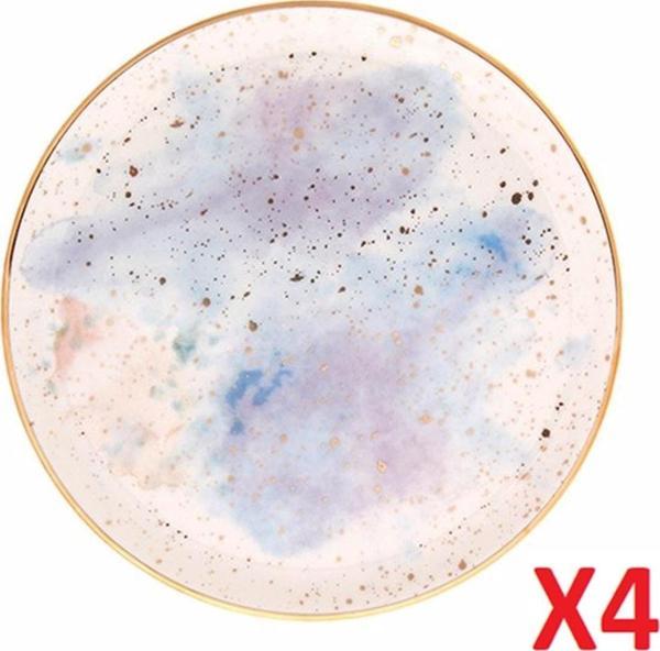 Porland Cosmos Desen Düz Tabak 24cm 4'lü 04alm006667 - Image 1