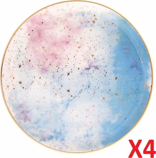 Porland Cosmos Desen Düz Tabak 24cm 4'lü 04alm006669 - Image 1