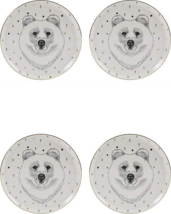 Porland Forest Bear Düz Tabak 20cm 4'lü - Image 1