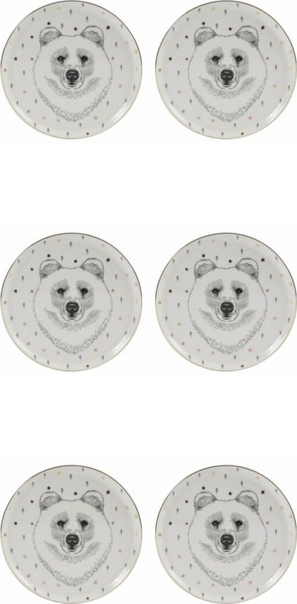 Porland Forest Bear Düz Tabak 20cm 6'lı - Image 1