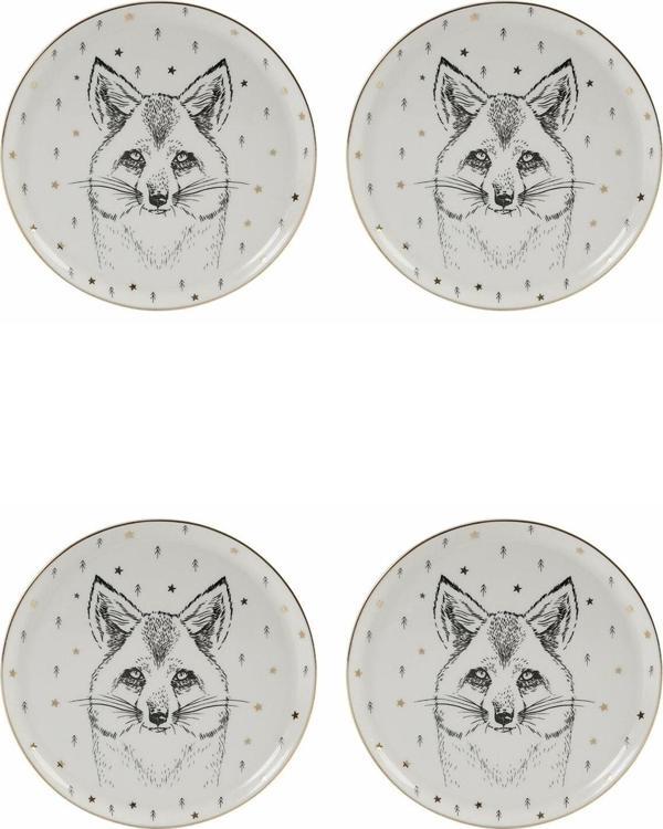 Porland Forest Fox Düz Tabak 20cm 4'lü - Image 1