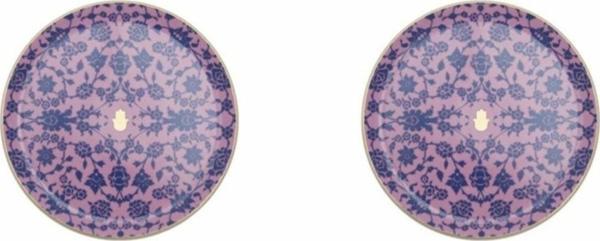 Porland Glamorous Pembe Düz Tabak 24cm 2'li 04ap021556 - Image 1