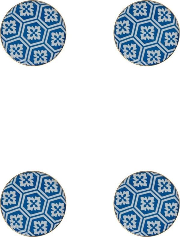 Porland Morocco Desen Mavi Düz Tabak 20cm 4'lü - Image 1