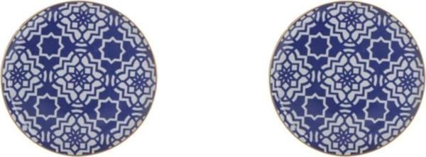 Porland Morocco Desen Mor Düz Tabak 20cm 2'li - Image 1