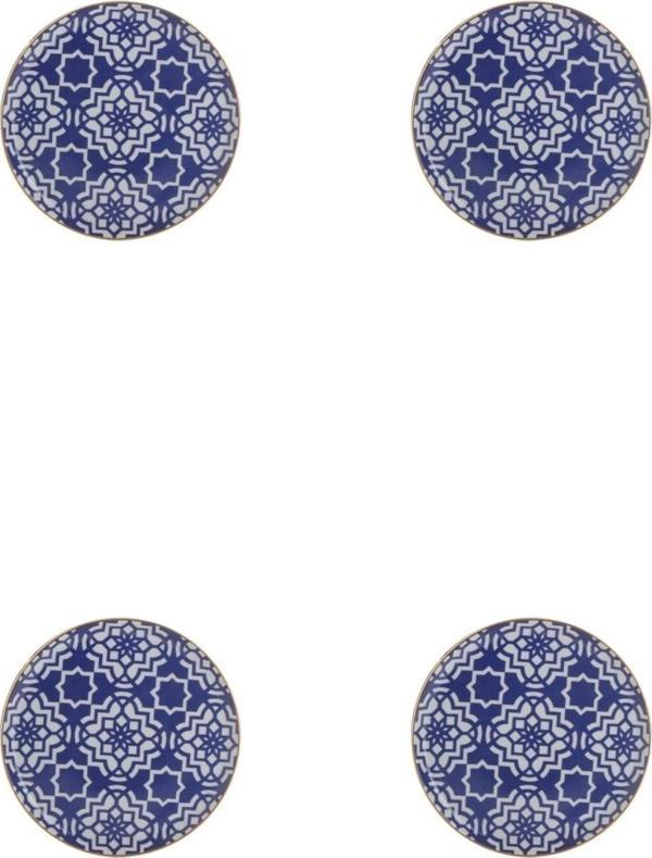 Porland Morocco Desen Mor Düz Tabak 20cm 4'lü - Image 1