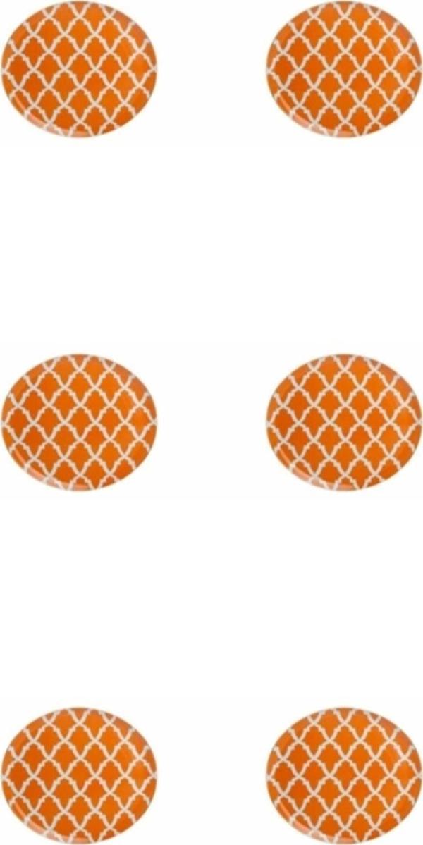 Porland Morocco Desen Turuncu Düz Tabak 28cm 6'lı - Image 1