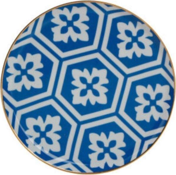 Porland Morocco Desen2 Mavi Düz Tabak 20cm - Image 1
