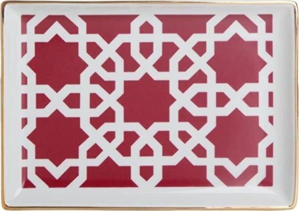 Porland Morocco Desen5 Fuşya 18x13 Cm Kahvaltı Tabağı - 358819 - Image 1