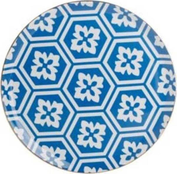 Porland Morocco Düz Tabak Desen2 Mavi 28cm - Image 1