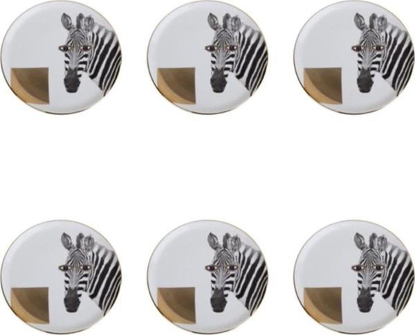 Porland Wild Life Zebra Düz Tabak 20cm 6'lı - Image 1