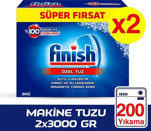 Finish Bulaşık Makinesi Deterjanı Makine Tuzu 3000 gr x 2 Adet - Image 1