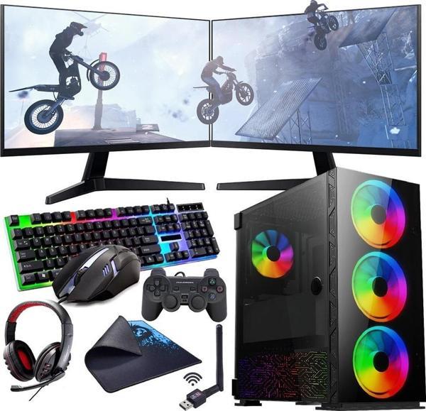 INTEL i3 13100F 16GB 240SSD 1TB HDD 8GB RTX3050 Çift 24" Mon. (Gaming SET) - Image 1