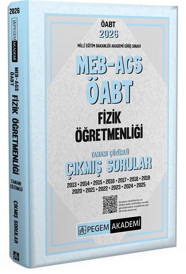2026 MEB AGS ÖABT Fizik Öğretmenliği Tamamı Çözümlü Çıkmış Sorular - Pegem Akademi Yayıncılık - Image 1