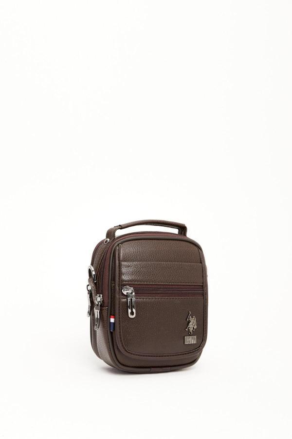 US Polo Assn 8416 Erkek El çantası omuz çantası KAHVERENGİ - Image 1