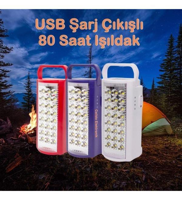 Led Işıldak 24 Ledli 80 Saat Yanan Işıldak Kamp Lambası - Image 1