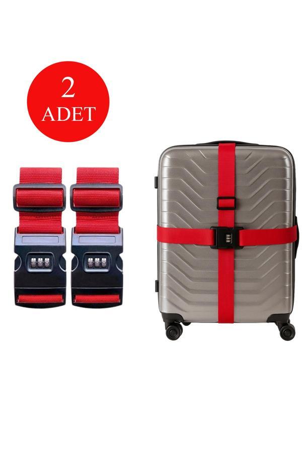 Louisiana Polo 2'li Unısex Şifreli Valiz Kemer Kırmızı 2008 - Image 1