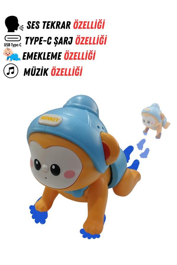 Boratila Toys Emeklemeye Yardımcı Typ C Şarjlı , Ses Tekrar Özellikli Müzikli ,Emekleyen Kuala Oyuncak - Image 1