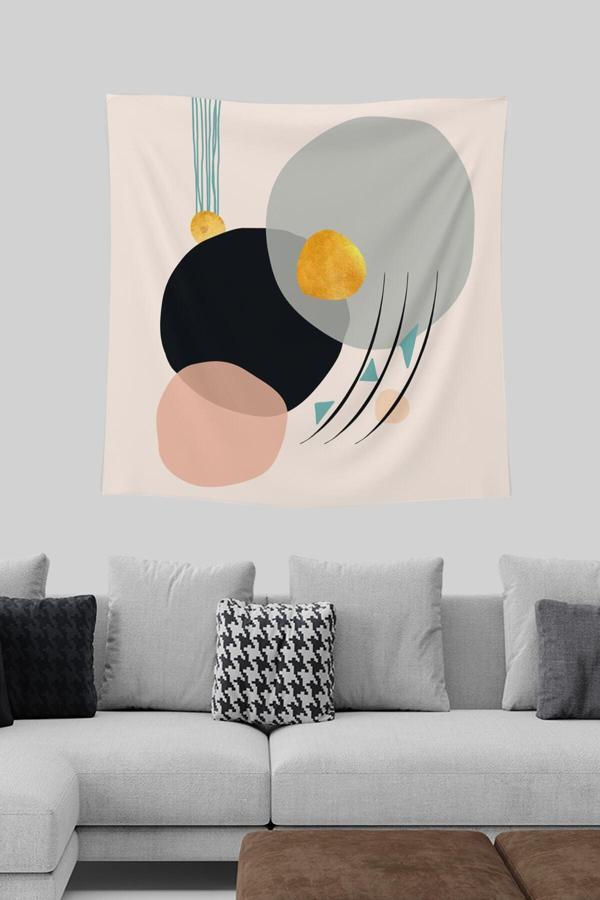 Morfil Sanat Atölyesi Duvar Örtüsü Soyut Sanatsal Dekoratif Duvar Örtüsü - Image 1