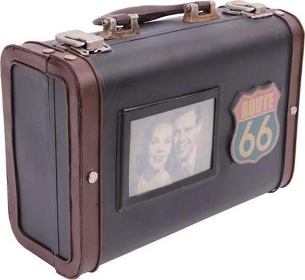 Dekoratif Metal Bavul Çerçeveli Vintage Hediyelik - Image 1