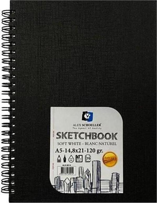 Alex Schoeller Spiralli Sert Kapak 120g A5 Sketchbook / ALX.9914 - Image 1