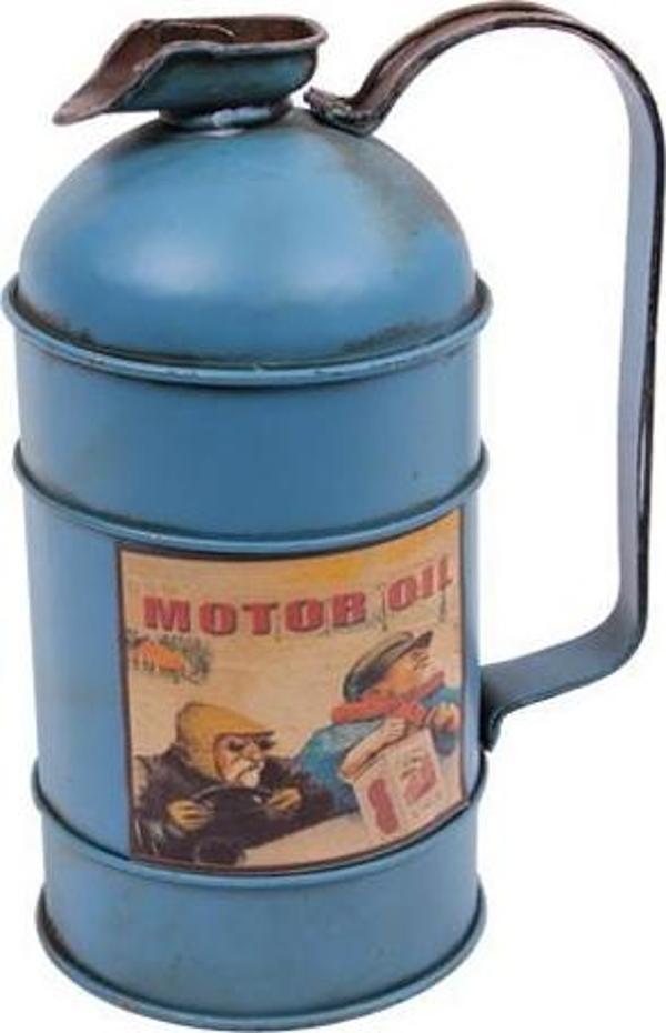 Dekoratif Metal Yakıt Bidonu Kumbaralı Vintage Hediyelik - Image 1