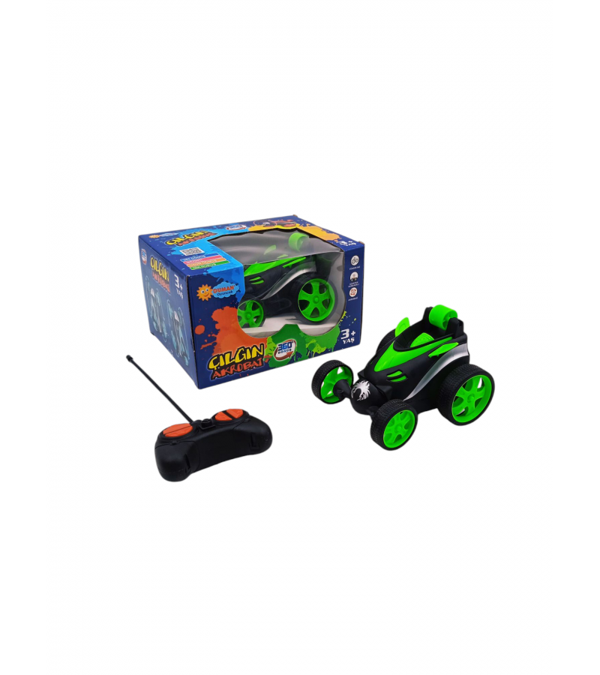 Duman Oyuncak Uzaktan Kumandalı Çılgın Akrobat Araba DMN368 YEŞİL - Image 1