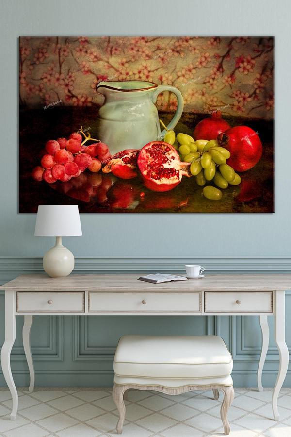 Morfil Sanat Atölyesi Meyveler Natürmort Sanatsal Kanvas Tablo (8 Farklı Ölçü) - Image 1