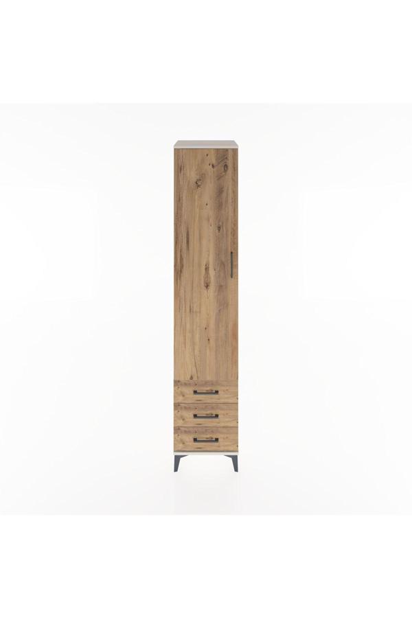 Dienni Hyperion Dolap 5 Raflı 3 Çekmeceli 1 Kapaklı 44 x 44 x 221 cm Aytaşı - Çam - Image 1