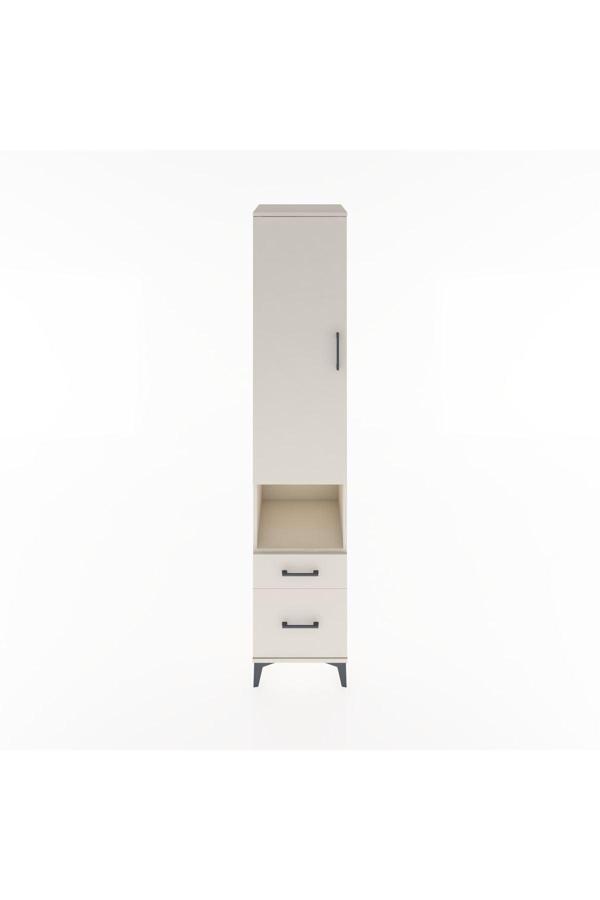 Hyperion Dolap 3 Raflı 2 Çekmeceli Tek Askılı 44x44x221 Aytaşı-Aytaşı - Image 1