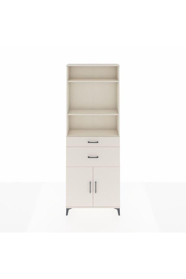 Dienni Arges Dolap 4 Raflı 2 Çekmeceli 2 Kapaklı 88 x 30 x 243 cm Aytaşı - Aytaşı - Image 1