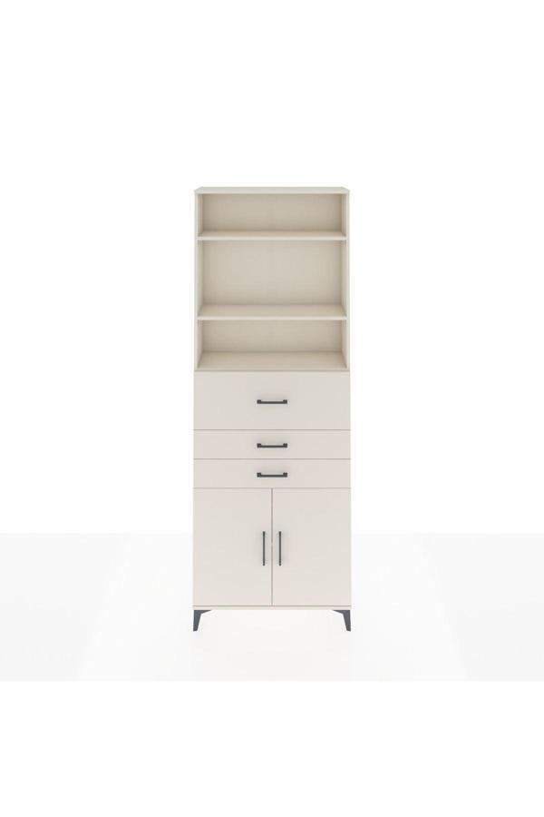 Arges Dolap 4 Raflı 3 Çekmeceli 2 Kapaklı 88x30x243 Aytaşı-Aytaşı - Image 1