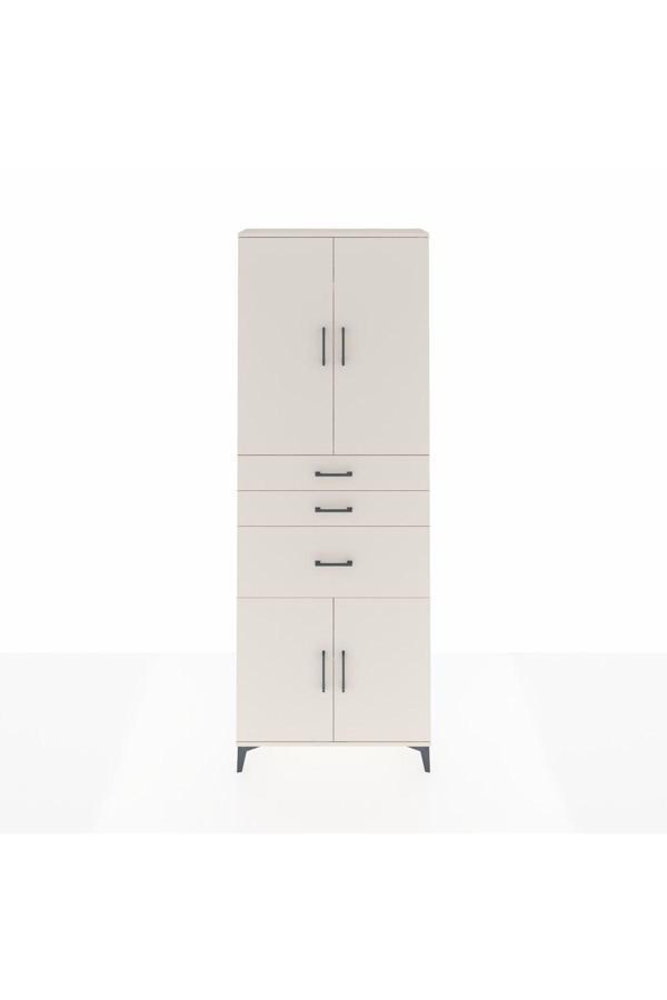 Arges Dolap 4 Raflı 3 Çekmeceli 4 Kapaklı 88x30x243 Aytaşı-Aytaşı - Image 1