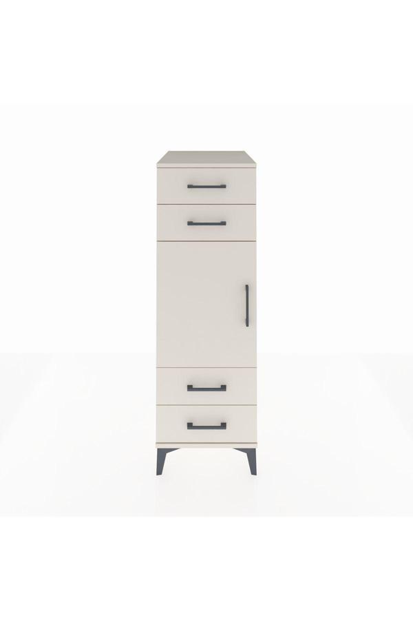 Dienni Kronos Dolap 2 Raflı 4 Çekmeceli 1 Kapaklı 44 x 59 x 134 cm Aytaşı - Aytaşı - Image 1