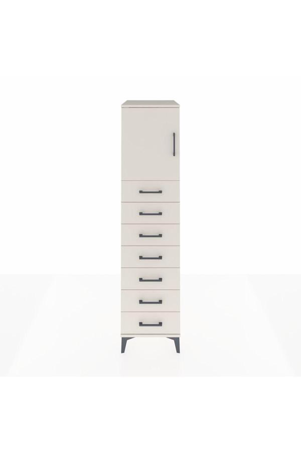 Dienni Kronos Dolap 1 Raflı 7 Çekmeceli 1 Kapaklı 44 x 59 x 182 cm Aytaşı - Aytaşı - Image 1