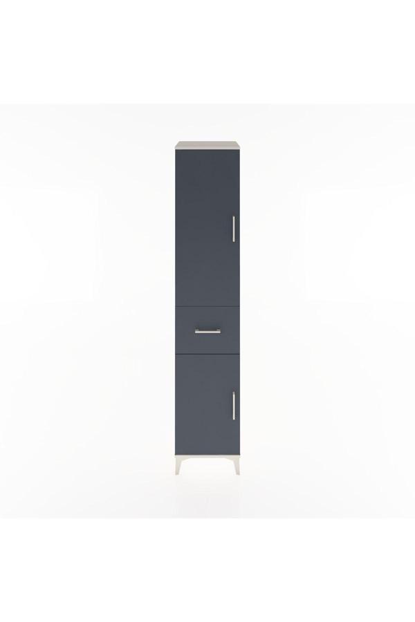Dienni Hyperion Dolap 3 Raflı 1 Çekmeceli 1 Askılı 44 x 44 x 221 cm Aytaşı - Antrasit - Image 1