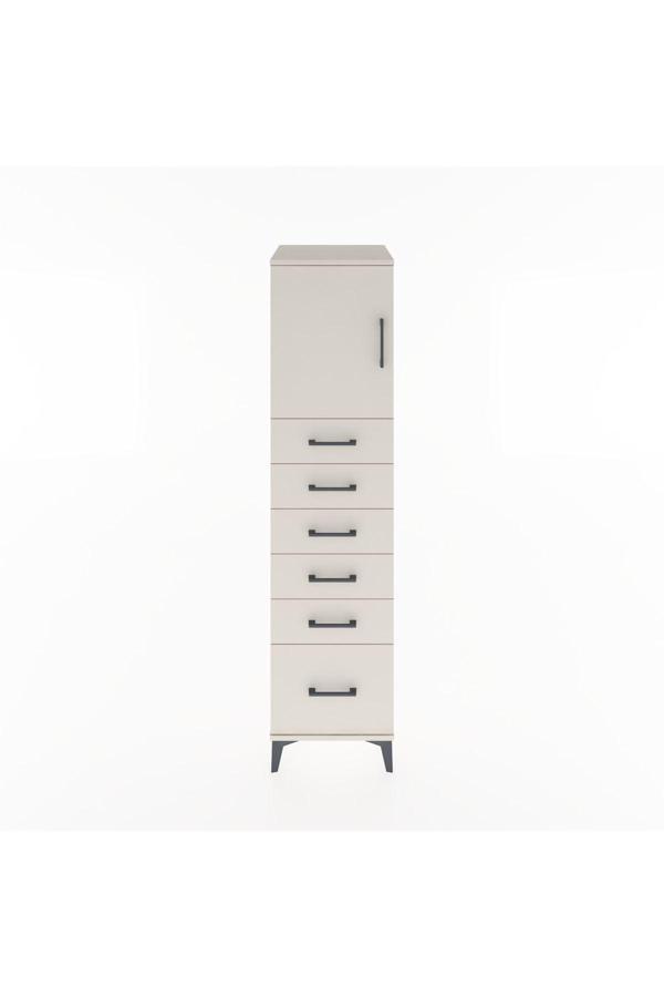 Dienni Hyperion Dolap 1 Raflı 6 Çekmeceli 1 Kapaklı 44 x 44 x 182 cm Aytaşı - Aytaşı - Image 1