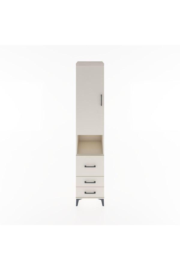 Hyperion Dolap 4 Raflı 3 Çekmeceli Tek Kapaklı 44x44x221 Aytaşı-Aytaşı - Image 1