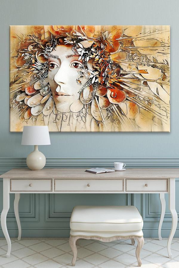 Morfil Sanat Atölyesi Düş Ve Kadın Sanatsal Kanvas Tablo - Image 1