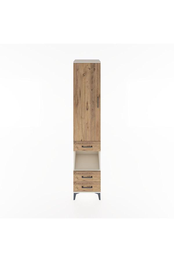 Hyperion Dolap 3 Raflı 3 Çekmeceli Tek Askılı 44x44x221 Aytaşı-Çam - Image 1