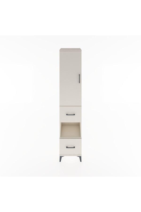 Hyperion Dolap 4 Raflı 2 Çekmeceli Tek Kapaklı 44x44x221 Aytaşı-Aytaşı - Image 1