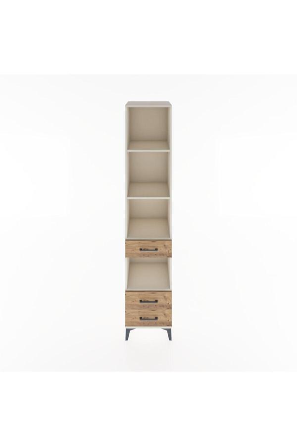 Hyperion Dolap 4 Raflı 3 Çekmeceli 44x44x221 Aytaşı-Çam - Image 1