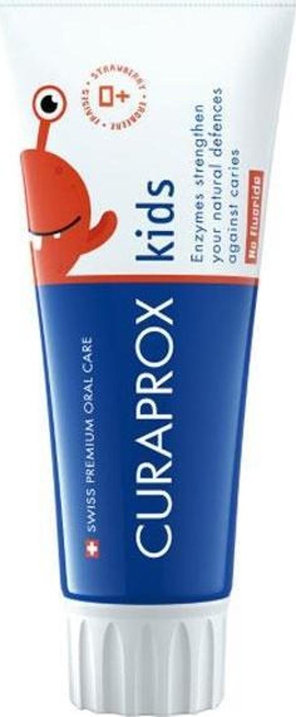 Curaprox Enzycal Kids Diş Macunu Çilekli 60 ml Florürsüz 0 yaş - Image 1