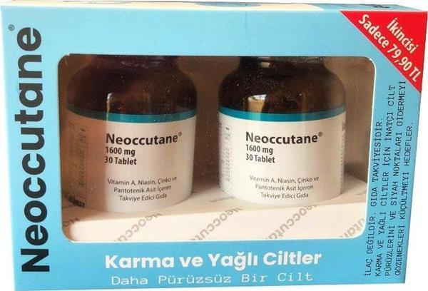 Neoccuttane Takviye Edici Gıda 30 Tablet 2'li Avantaj Paketi - Image 1