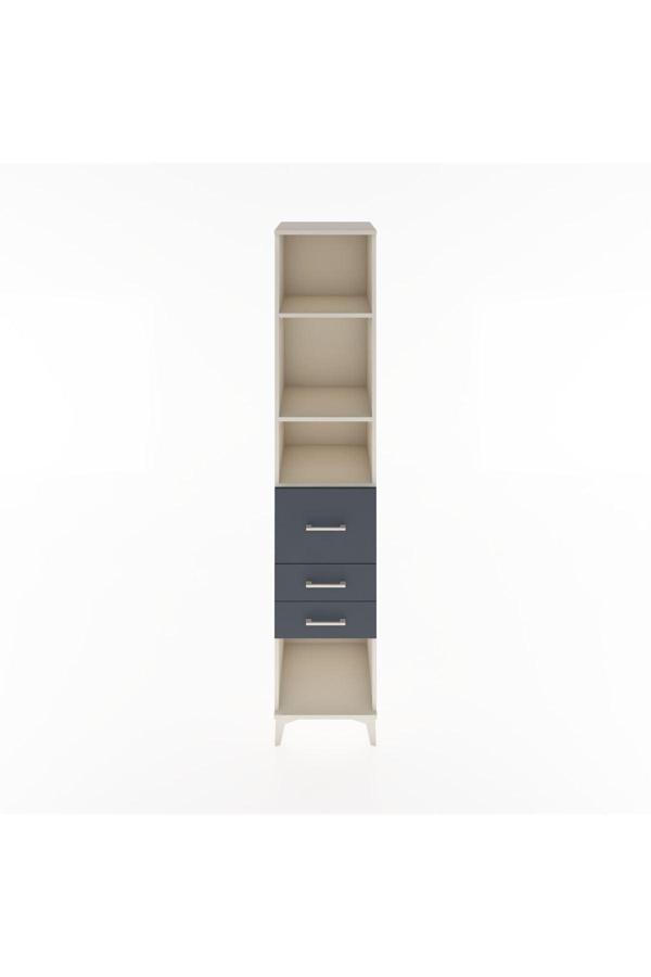 Hyperion Dolap 3 Raflı 3 Çekmeceli 44x44x221 Aytaşı-Antrasit - Image 1