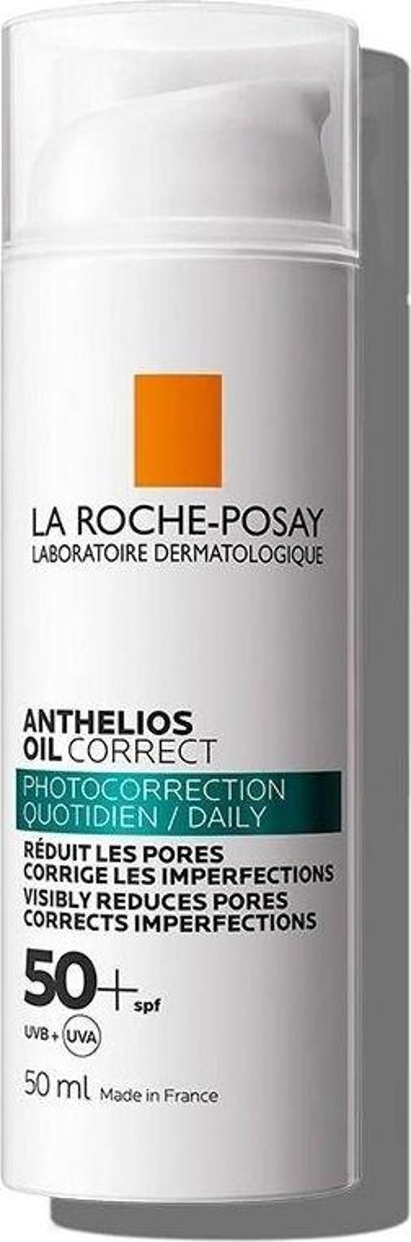 La Roche-Posay Anthelios Oil Correct Yağlı ve Düzensiz Ciltler için Yüz Güneş Kremi 50 ml - Image 1