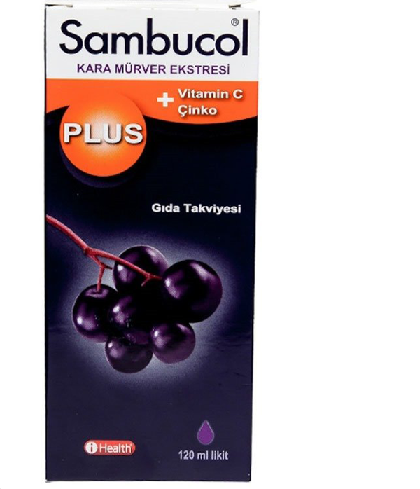 Sambucol Plus PLUS Şurup Kara Mürver Özütü + Çinko & Vitamin C (120 ml) - Image 1